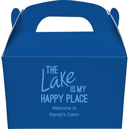 The Lake is My Happy Place Gable Favor Boxes